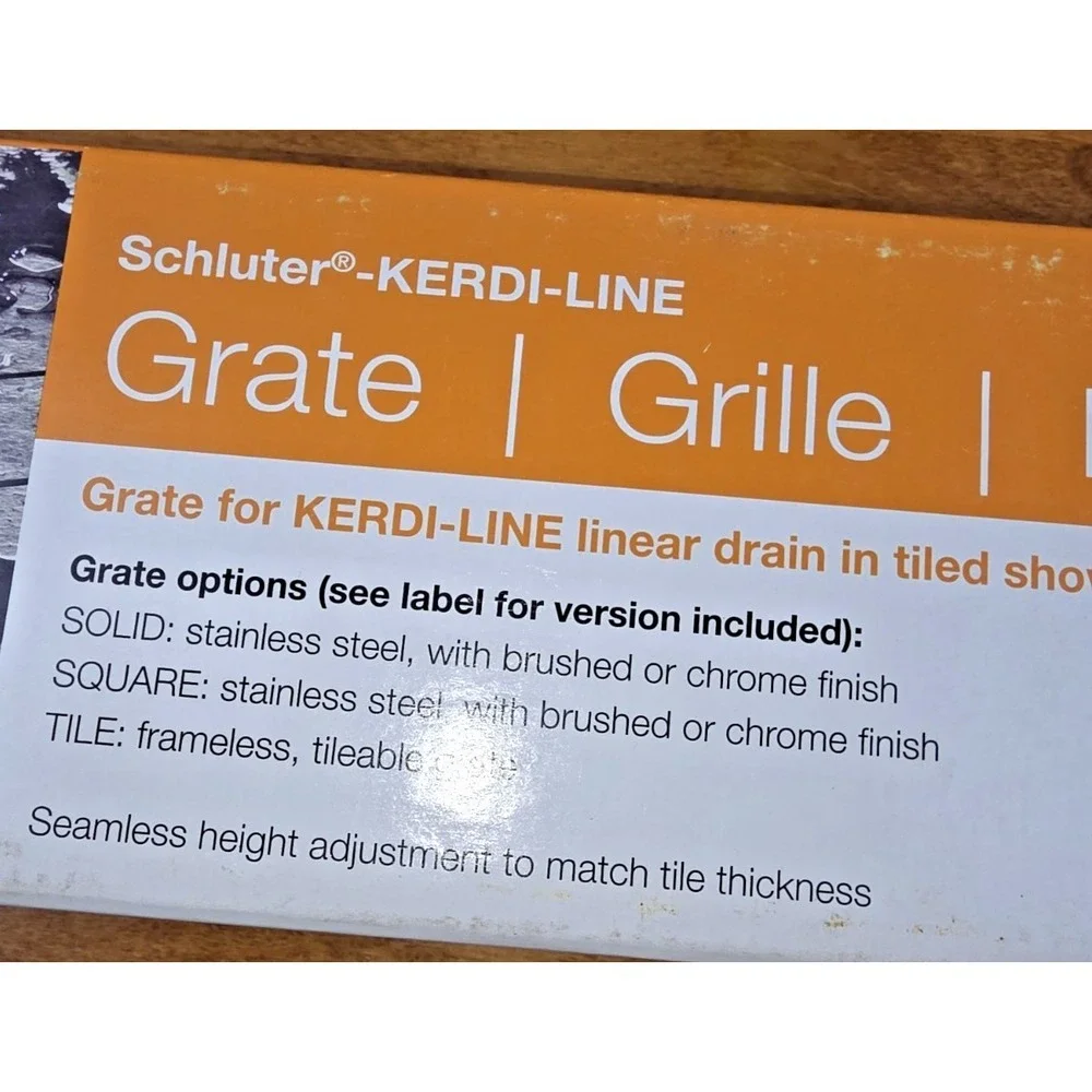 Schluter-Kerdi-Line Tileable Rectangle GRATE ONLY for linear drain 24